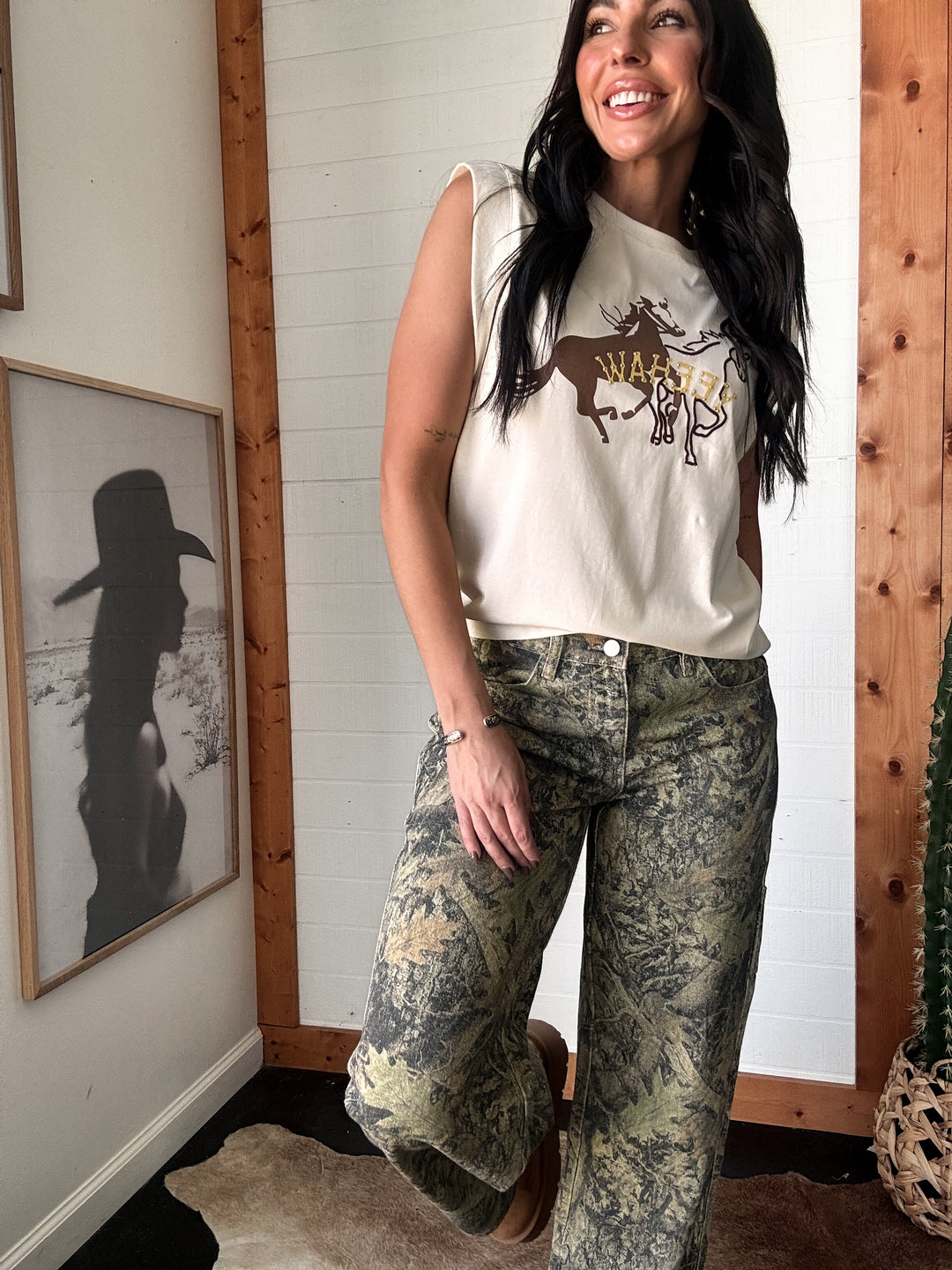 Yeehaw Western Graphic Box Tank