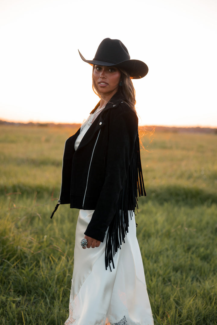 Cowgirl Retro Biker - Black