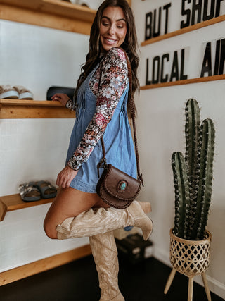 The Floral Mesh Top (Dusty/Muted)