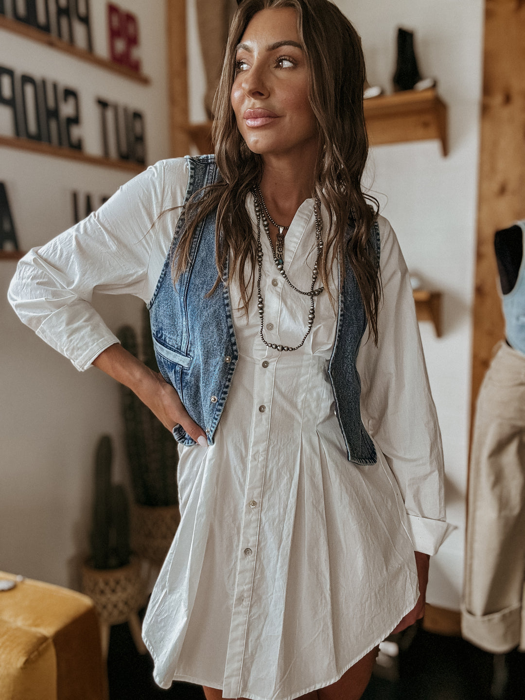 Lil’ White Shirt Dress