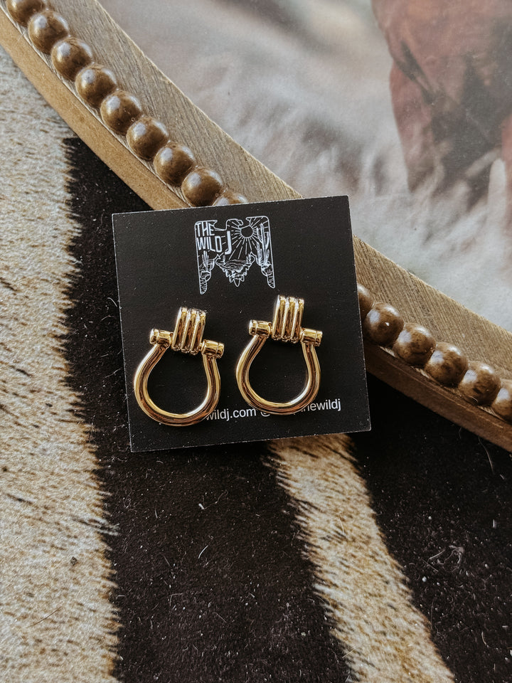 Golden Horseshoe Earrings