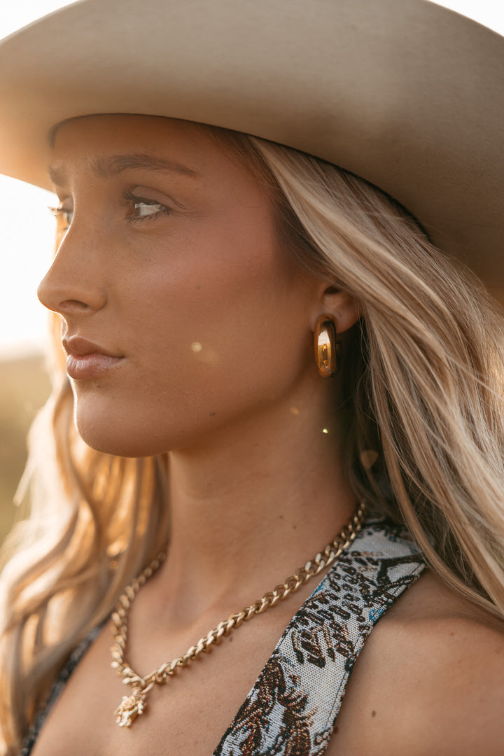 The Chuncky Gold Smooth Hoops