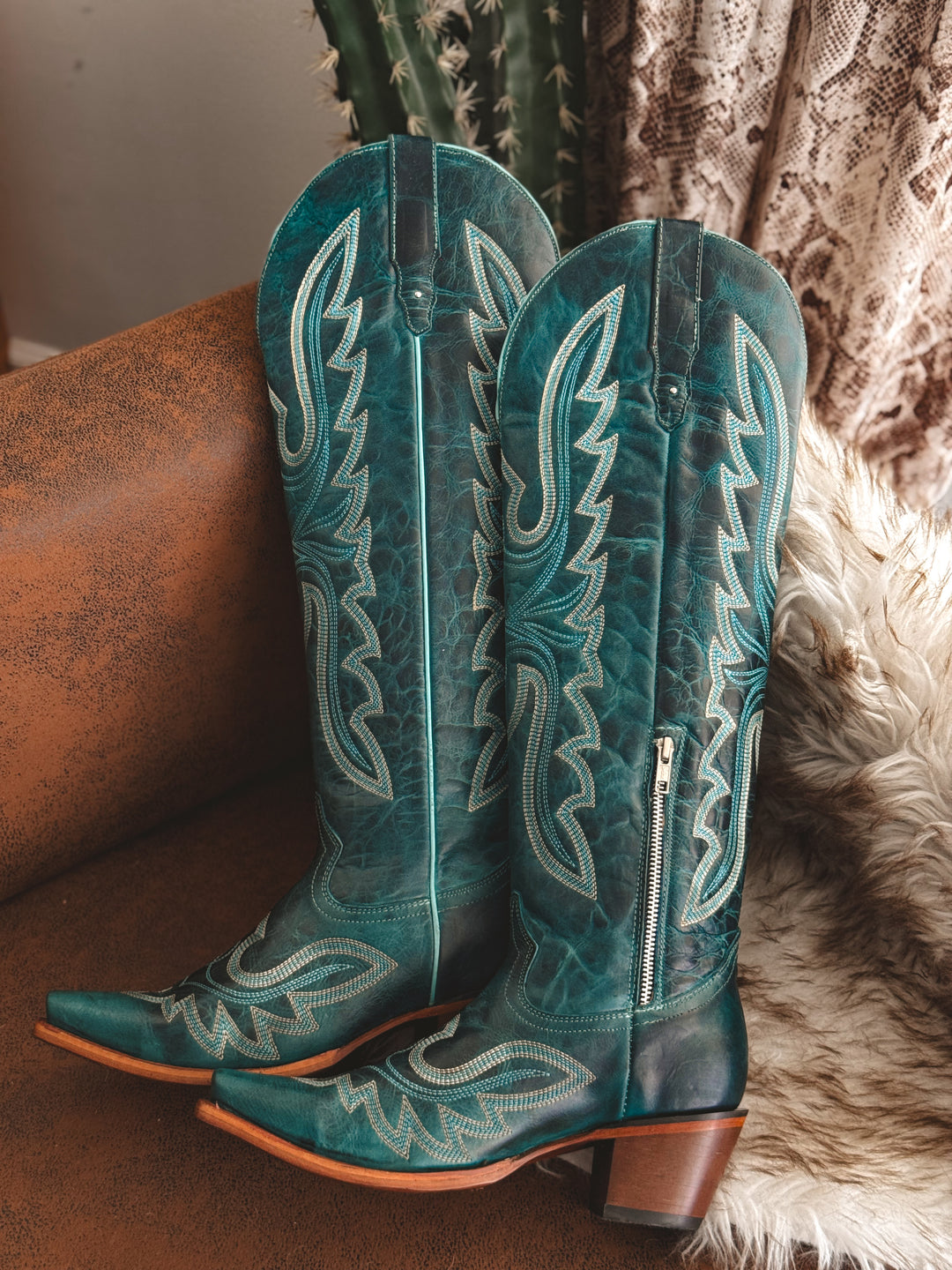 Rockem Allison Tall Turquoise Boots