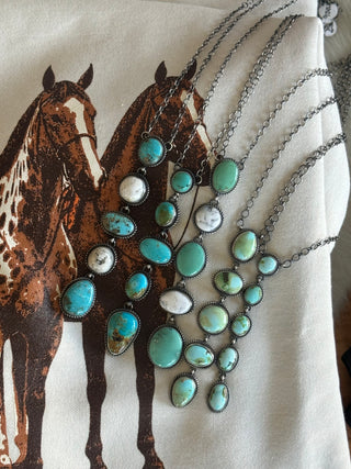 The Turquoise 5 Stone Lariat *READ DESCRIPTION*