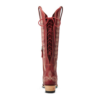 The Lexington Boot Knee High Corset Boot (Ruby)