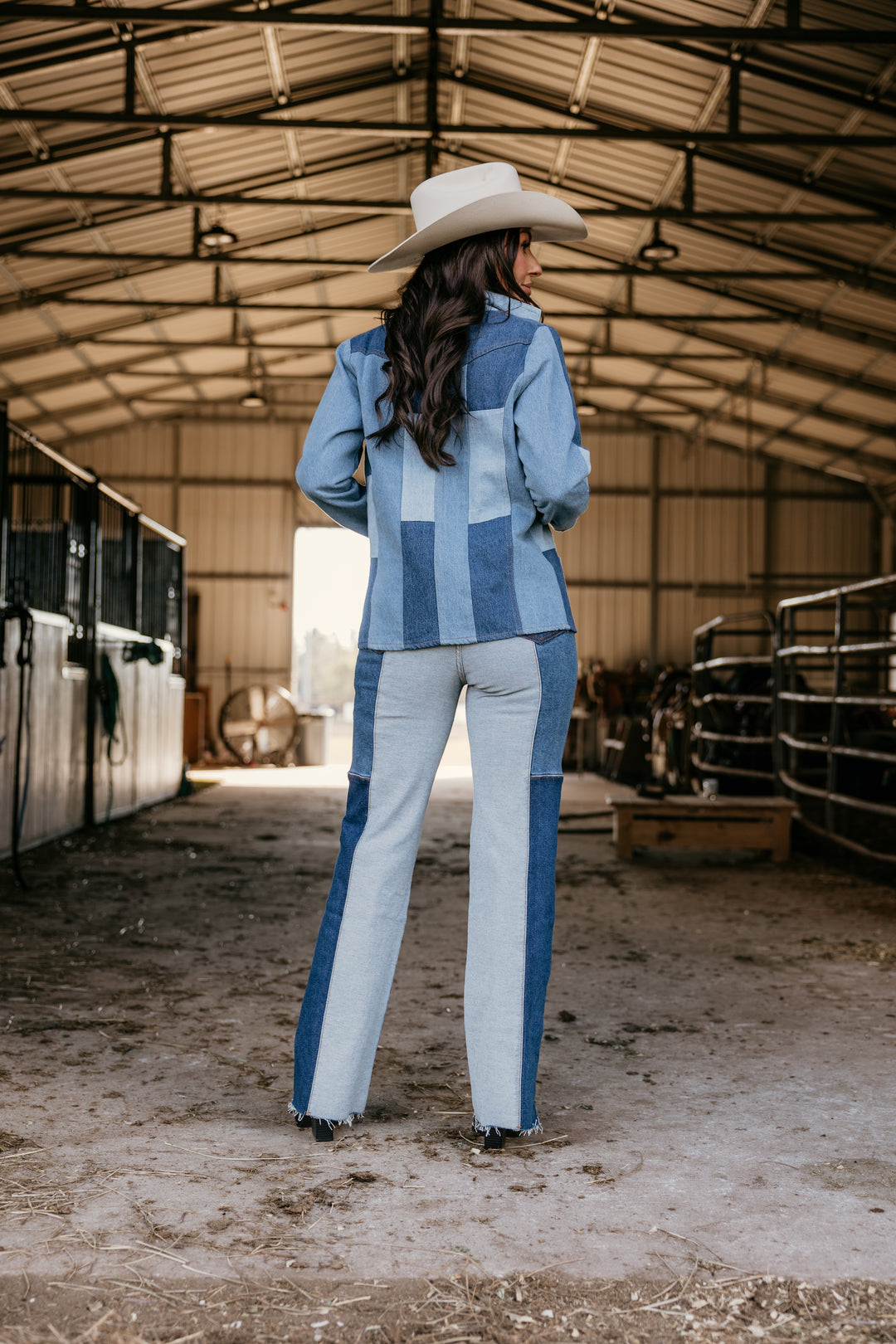 Denim Patchwork Blazer