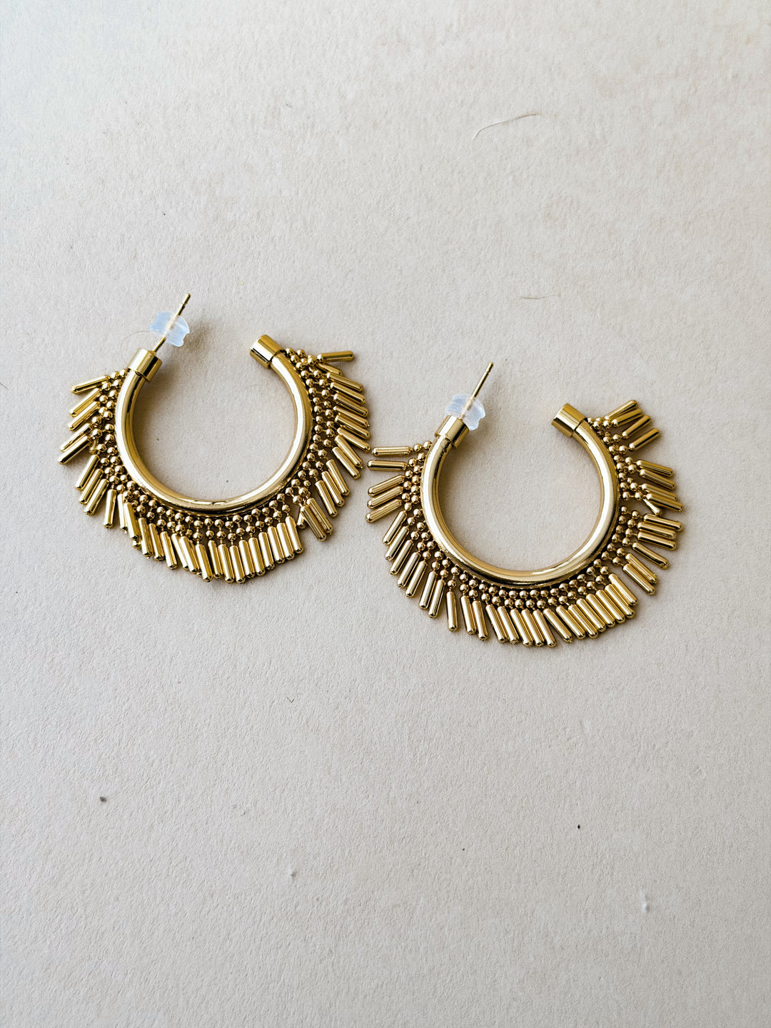 Sundance Tassel Hoop Earrings – 18k Gold-Plated