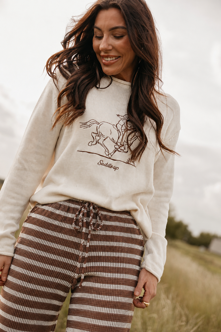 Brown Stripe Lounge Pants PRE ORDER 9/30