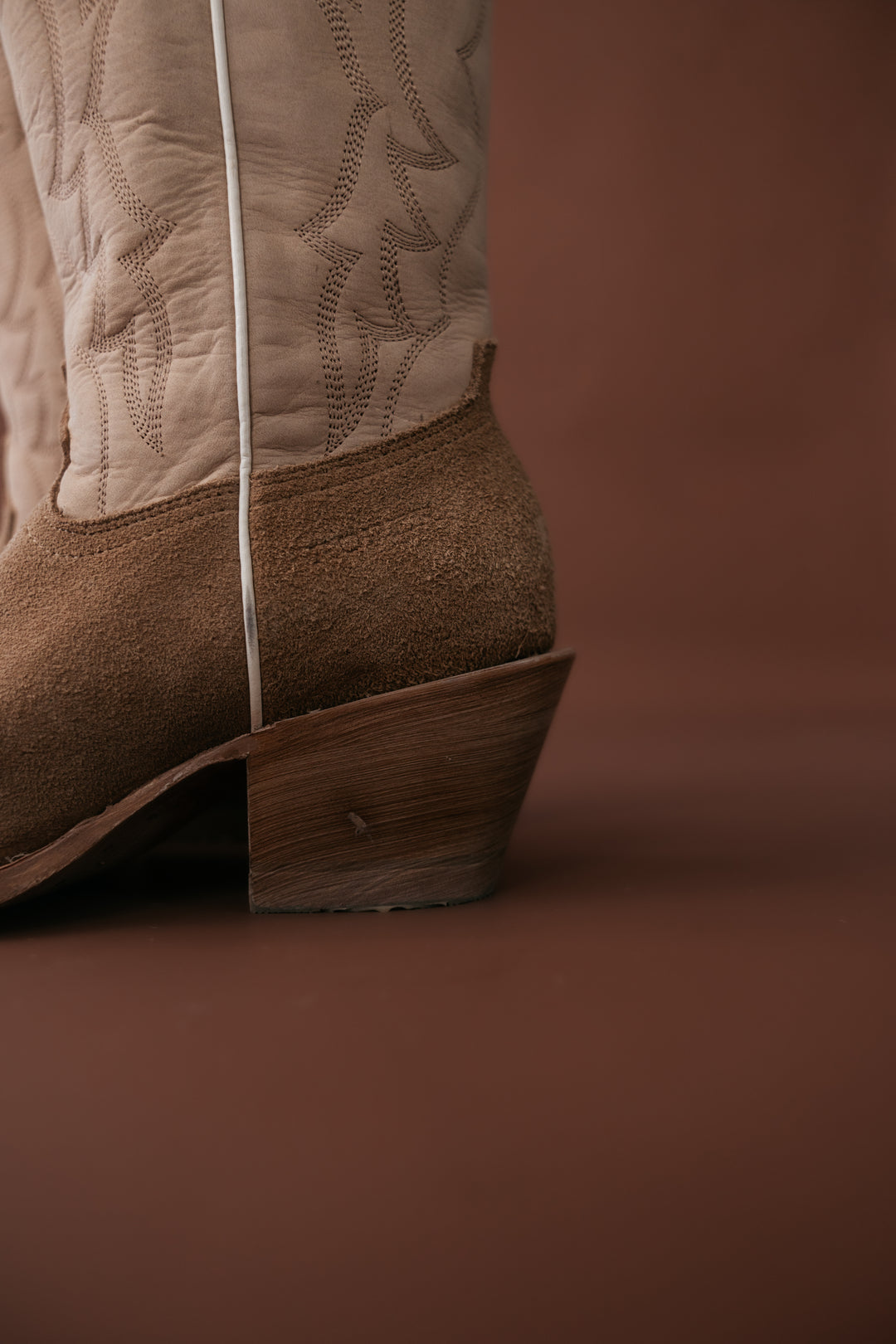 Roper Suede Vamp Boots - tan