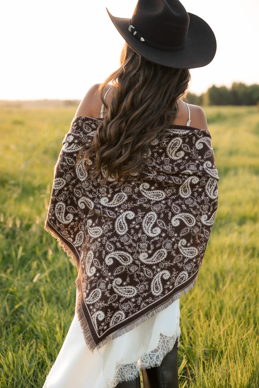 Ranch Paisley Fringe Shawl