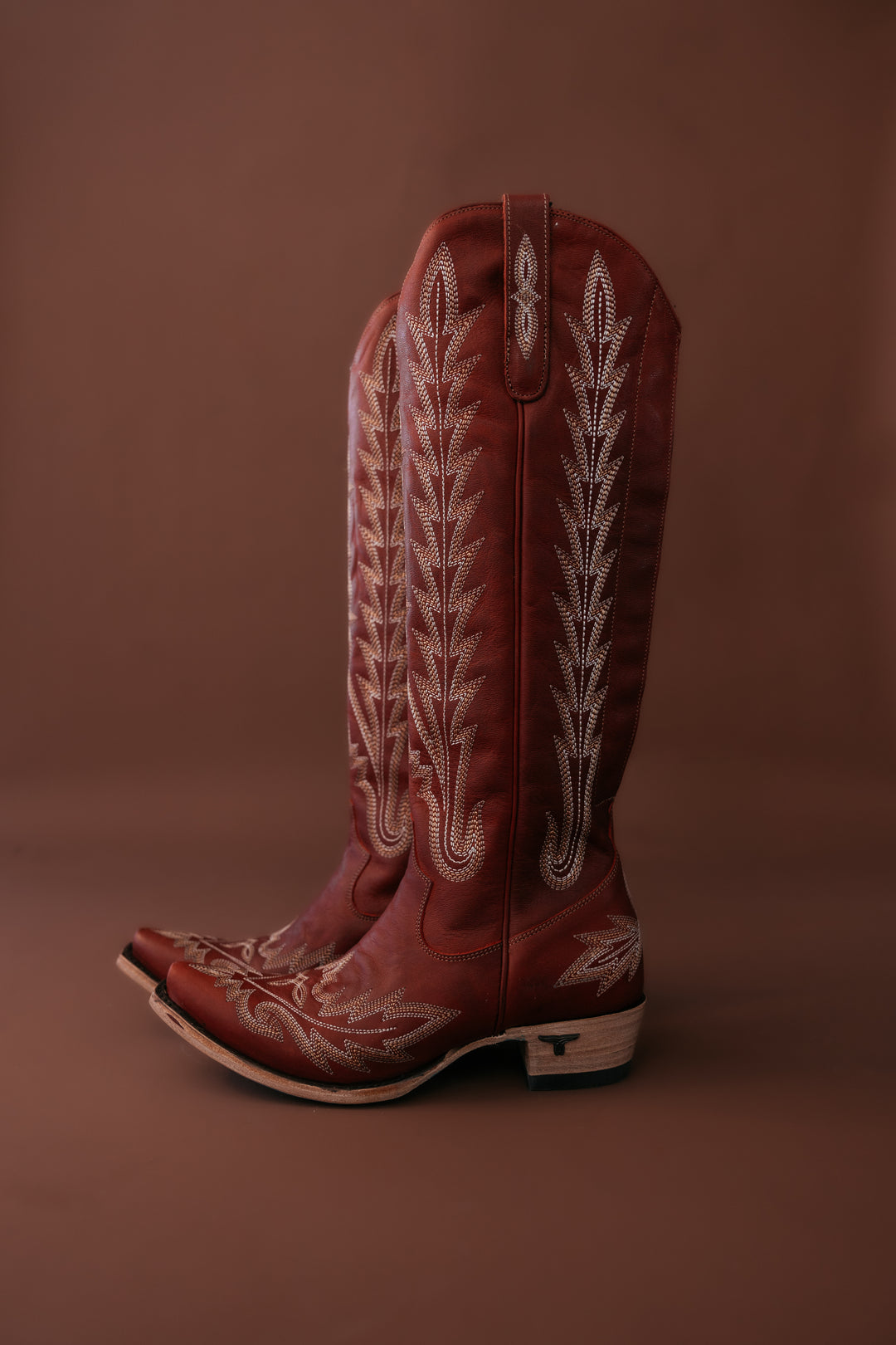 The Lexington Knee High Corset Boot (Ruby)