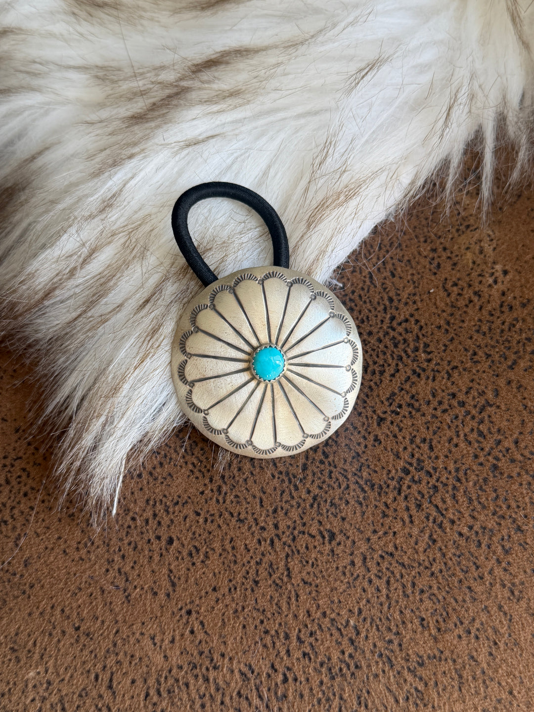 Large Concho Hair Tie