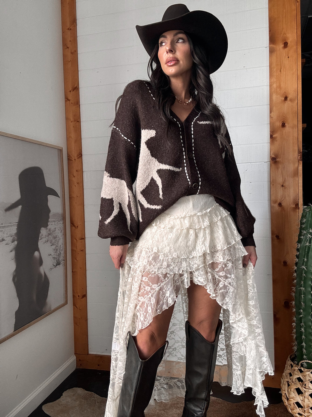 Cozy Horse Knit Cardigan PRE ORDER 8/10