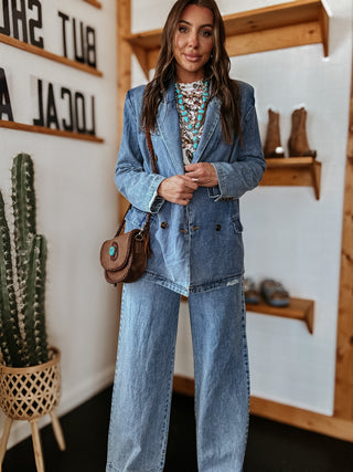 The Oversized Denim Blazer