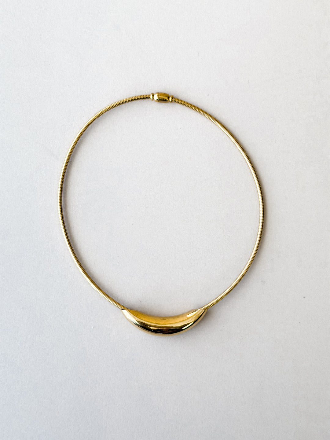 Spring Chain Gold Choker Necklace - 18k Gold-Plated Stainless Steel