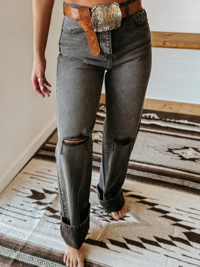 The High Rise Flare Jeans (BLK)