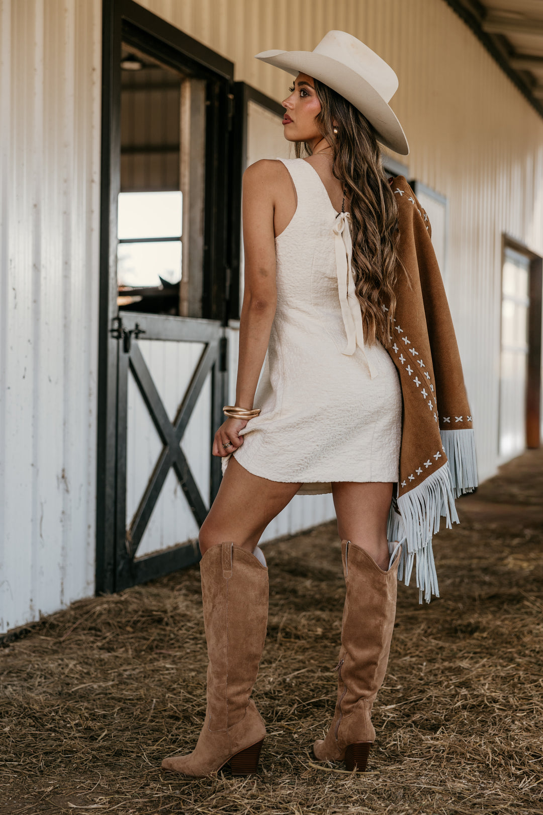 The Back Tie Mini Dress | Natural