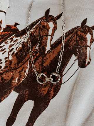 The Chained Horse Bit Necklace (SR)