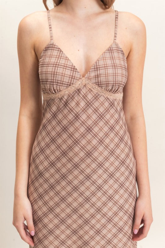Dusty Trails Plaid Midi Dress PRE ORDER 8/15