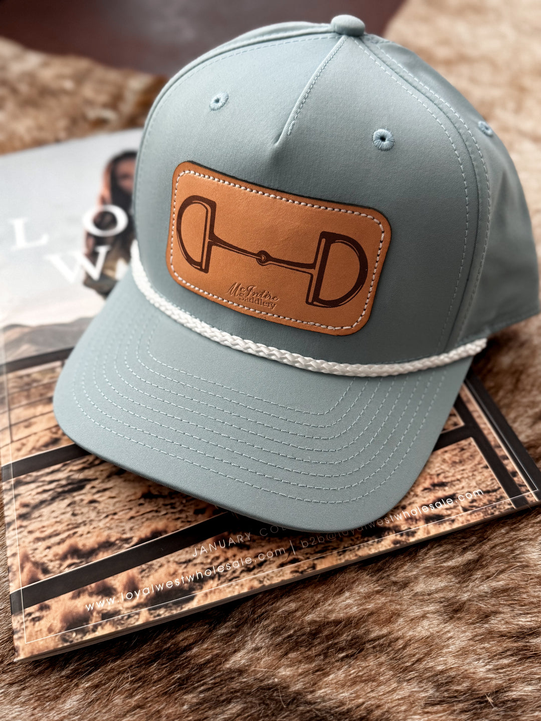 Snaffle-Patch Rope Hat | Powder Blue