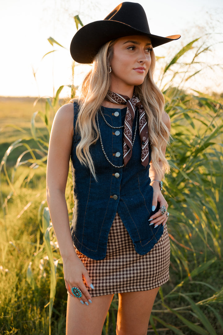 Prairie Gingham Skort PRE ORDER 9/1