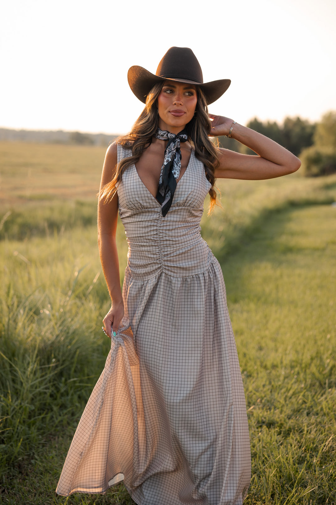 High Country Plaid Maxi Dress PRE ORDER 9/30