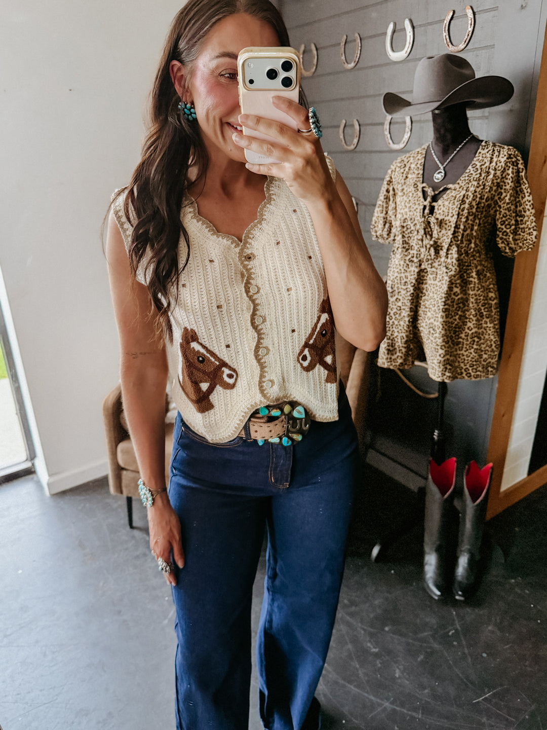 Horse Patch Sweater Vest