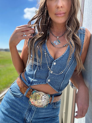 Ol’ Denim Cowgirl Vest (Original)