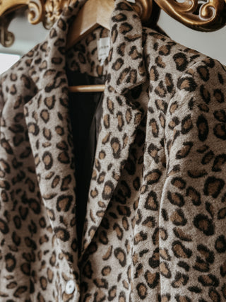 The Leopard Button Blazer