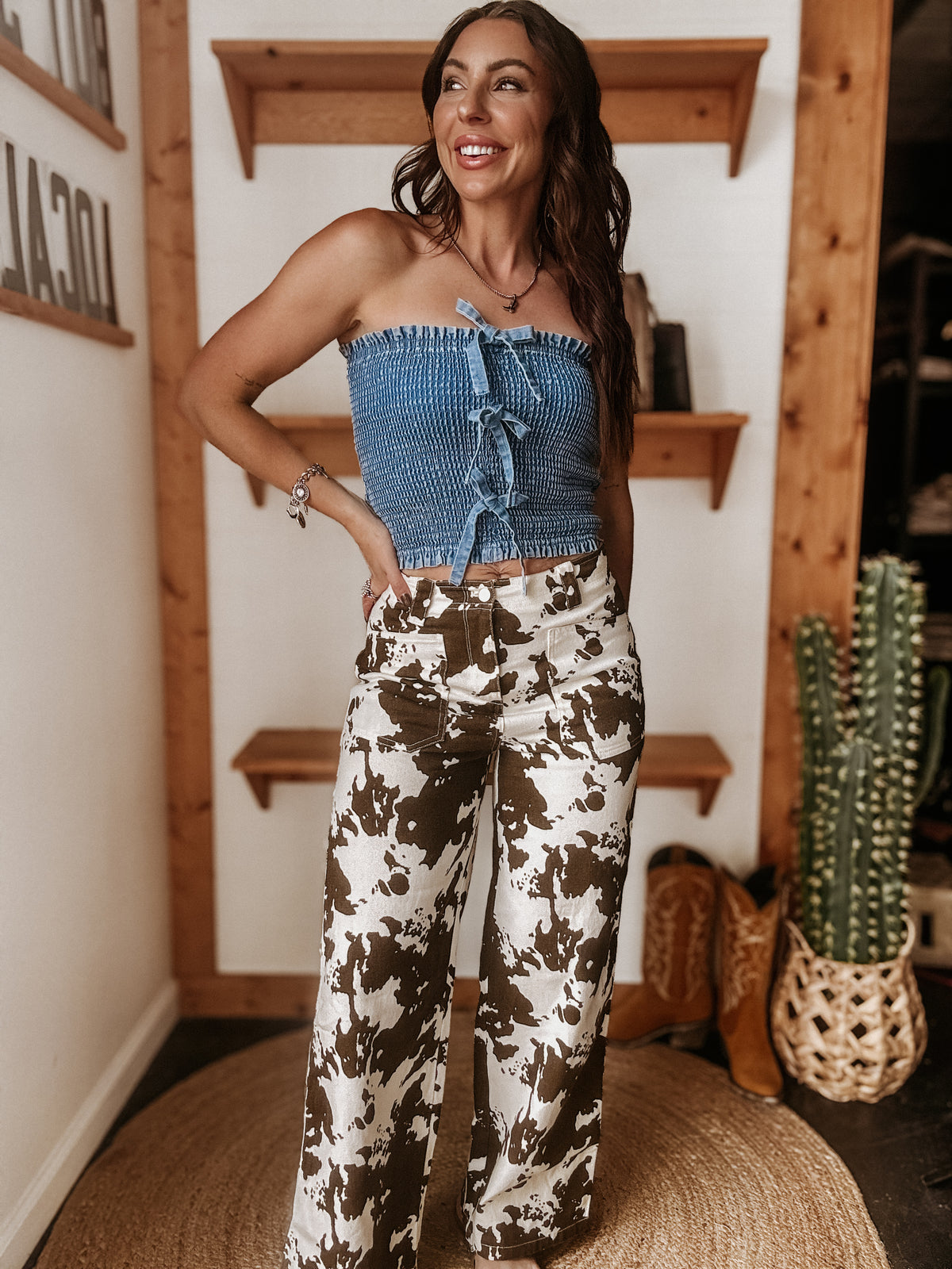 Brown Cow Print Pants – The Wild J