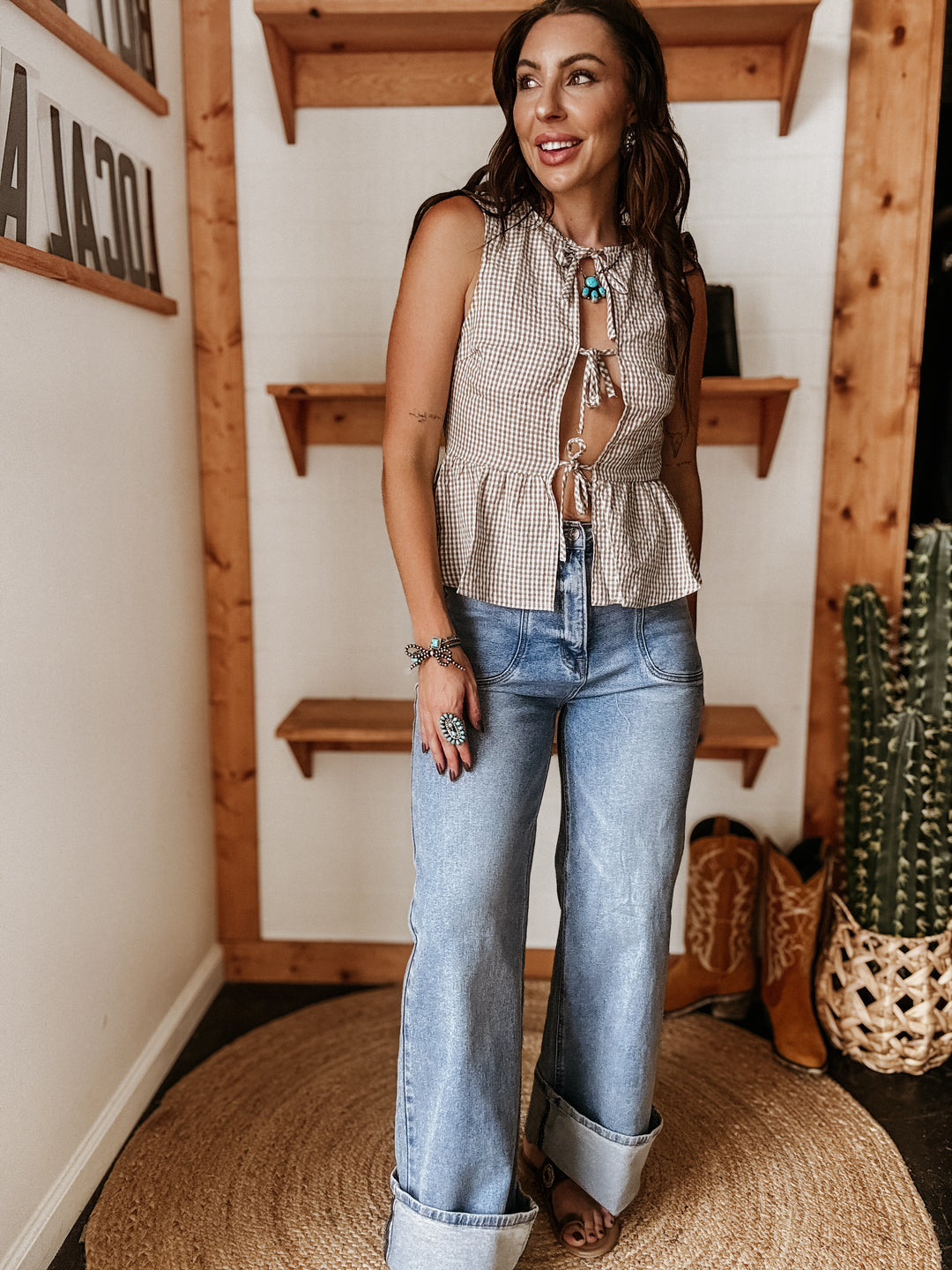 Wide Leg High Rise Vintage Denim Jeans