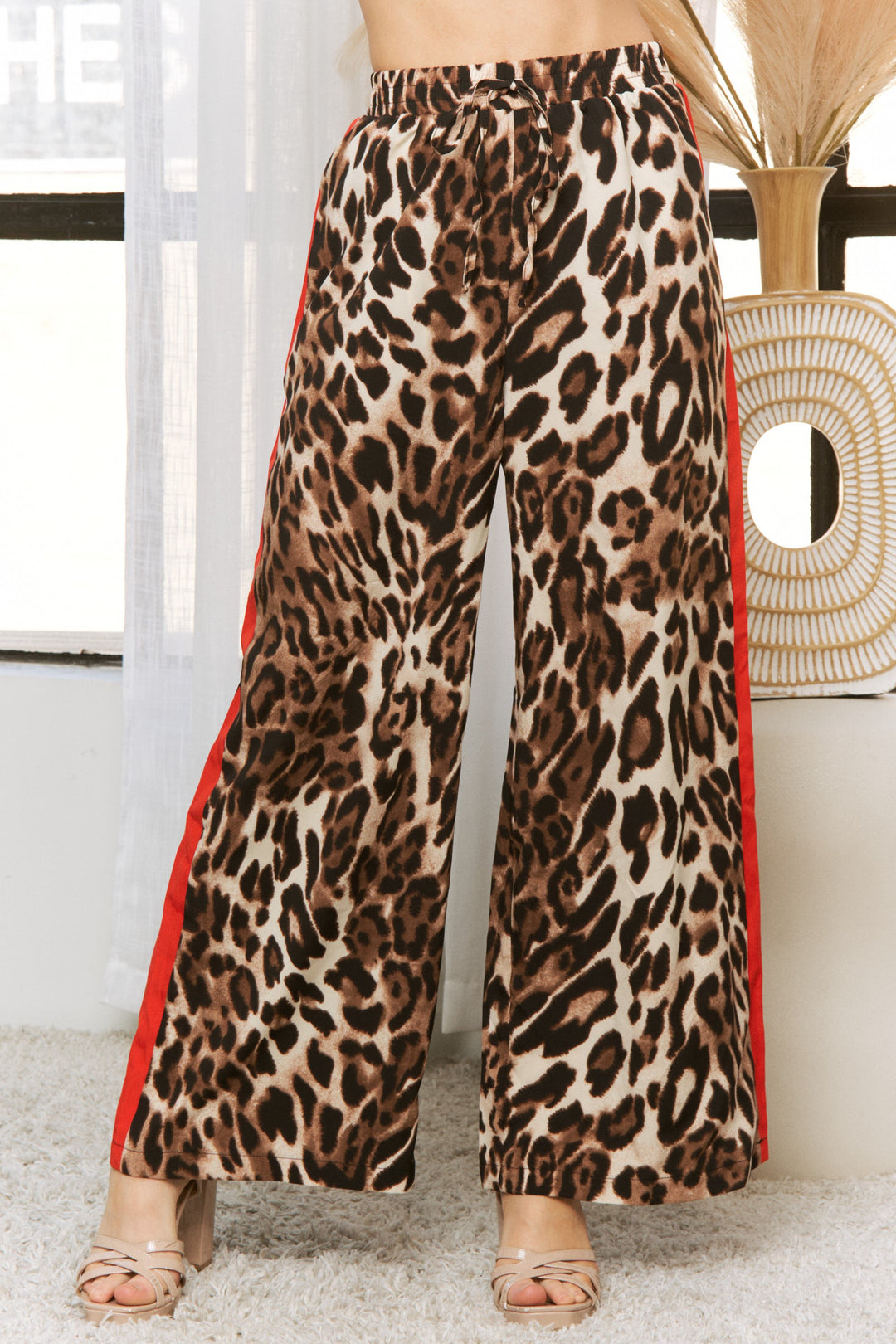 Leopard Wide Legs Pants