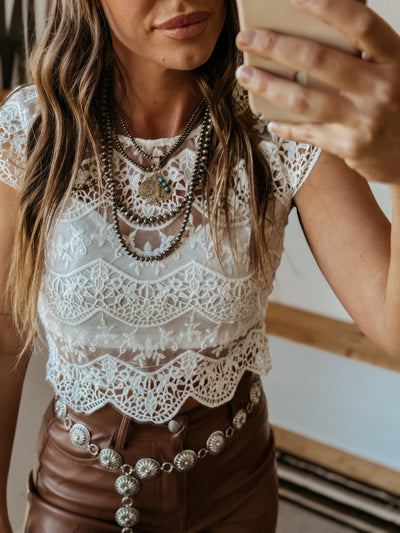 The Laced Cowgirl Crop Top