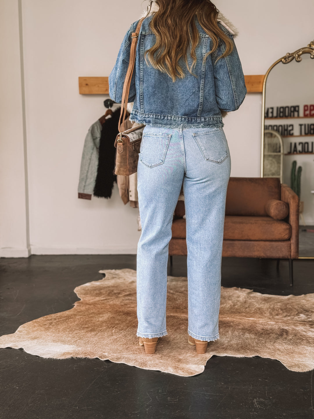 Super High-Rise Dad Jeans Light Wash Jeans