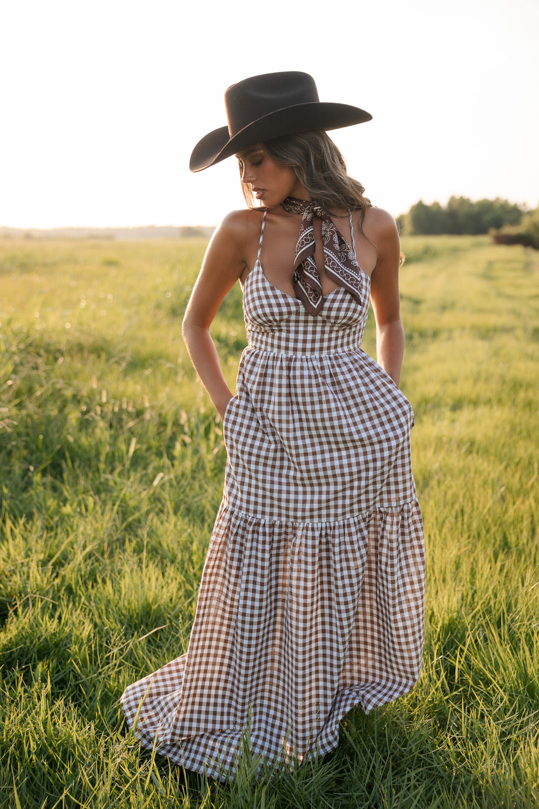 Saddlewood Gingham Maxi Dress