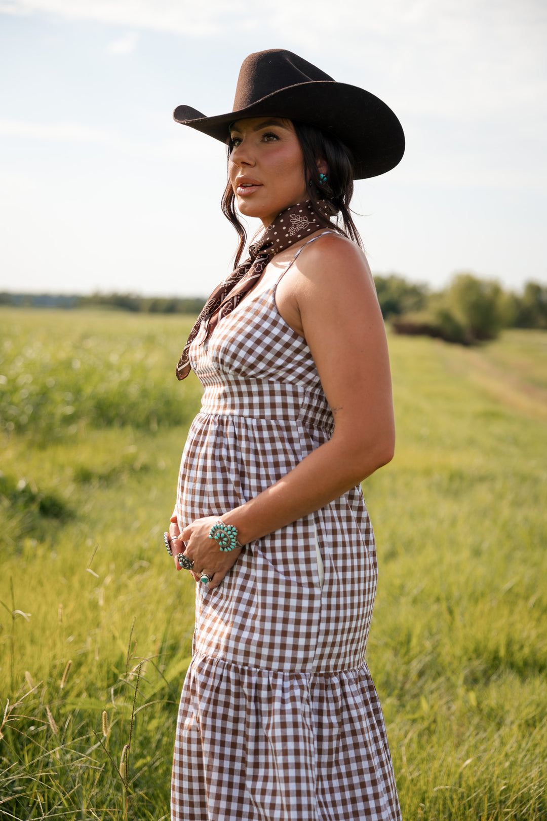 Saddlewood Gingham Maxi Dress