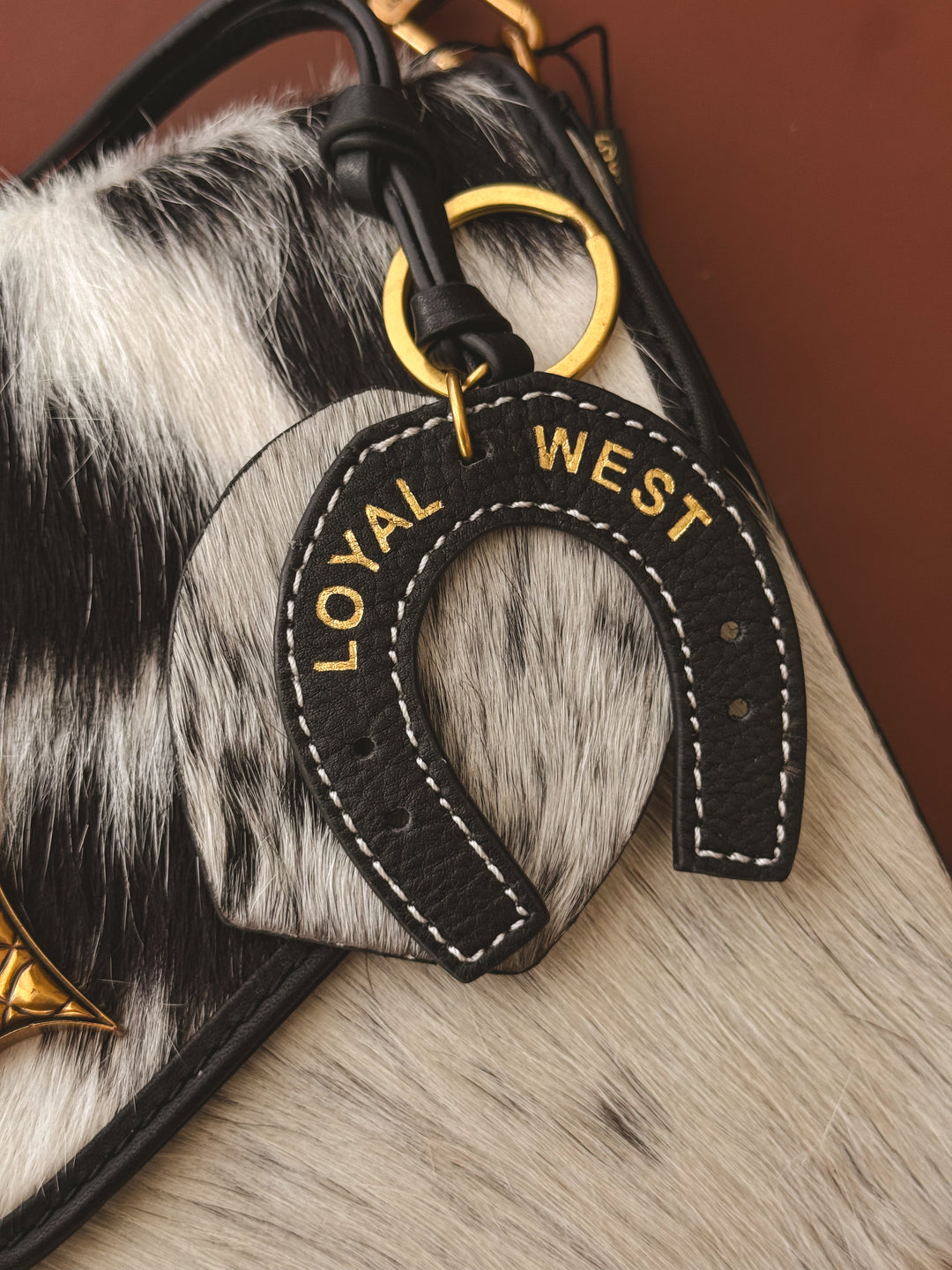 Loyal West Cowhide Horse Shoe Bag Charm