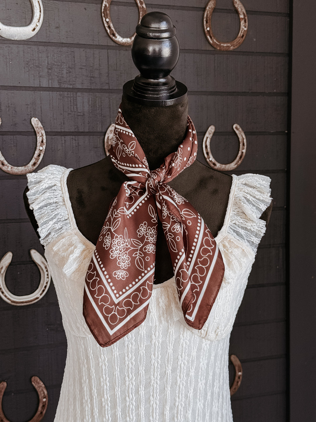 Ivory Lace Ruffle Maxi Dress