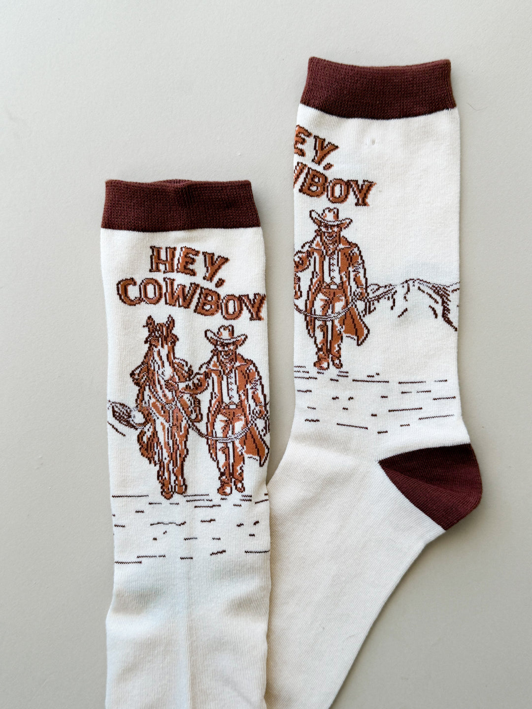 Hey Cowboy Western Graphic Socks