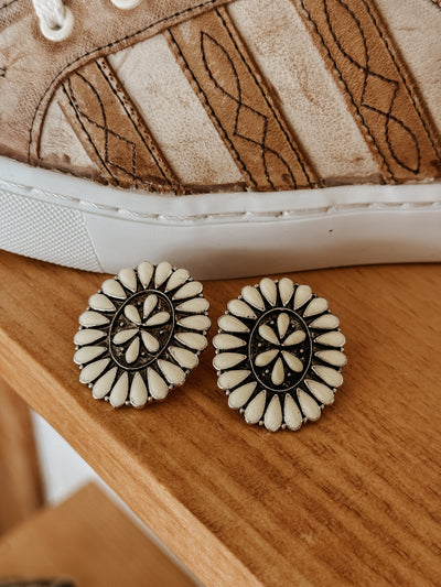 The White Buffalo Cluster Earrings