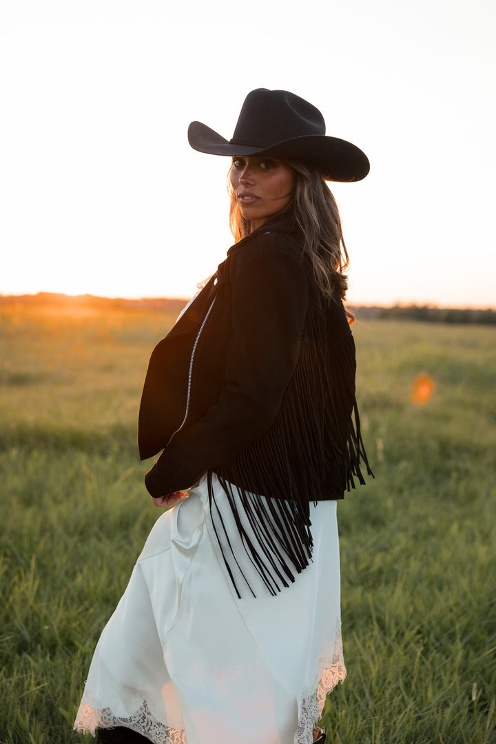 Cowgirl Retro Biker - Black