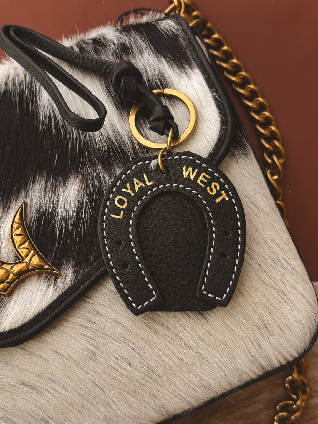 Loyal West Black Horse Shoe Bag Charm