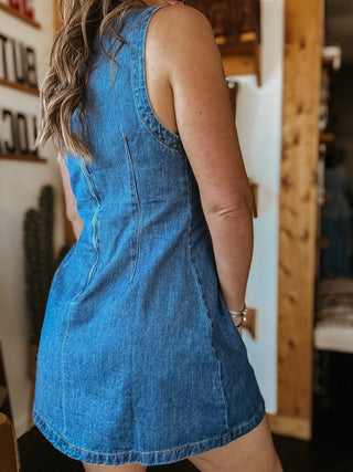 The Cinched Denim Dress