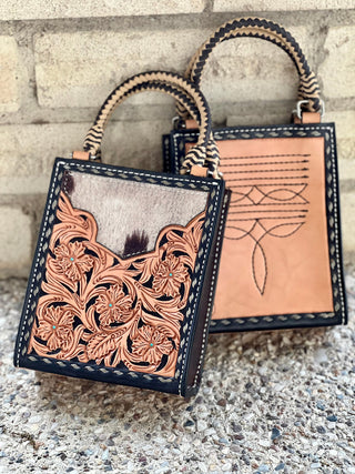 The Tooled Cowhide Bag *PRE ORDER 12/30*