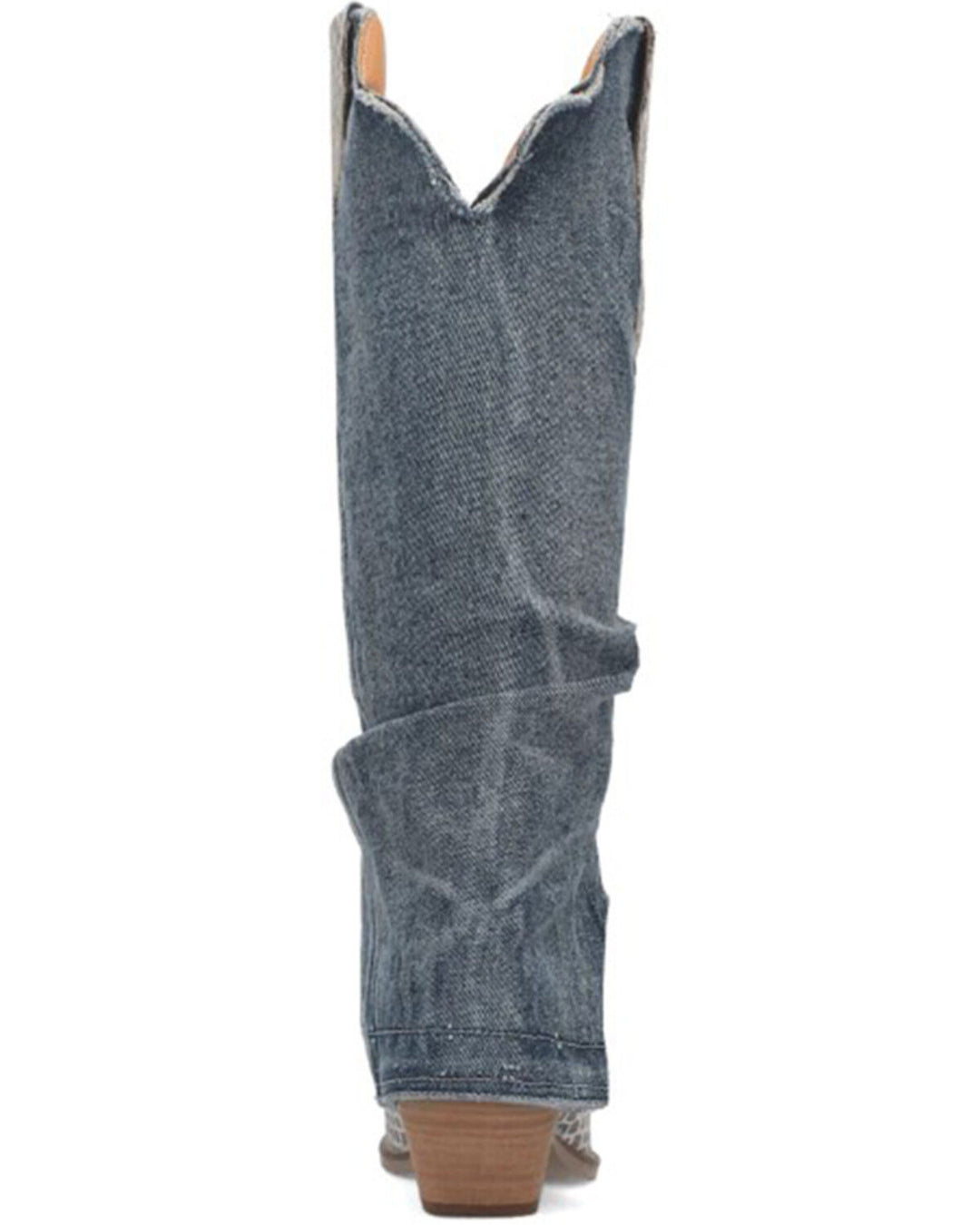 Dingo Shabby Denim & Lizard Embossed Western Boots