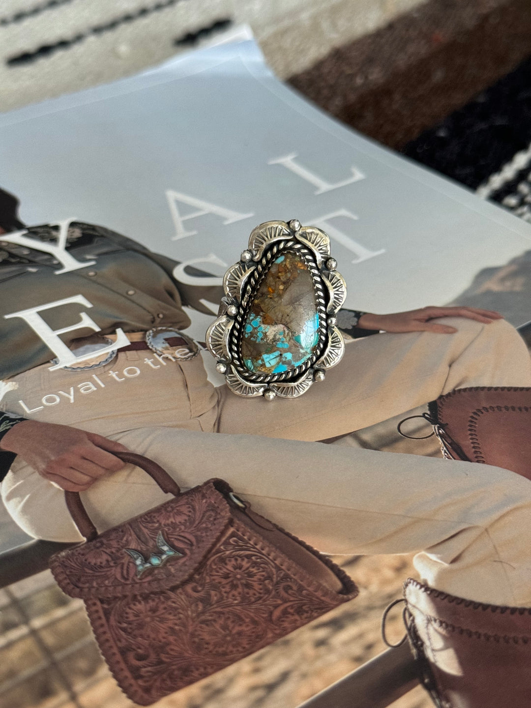 The Natural Royston Turquoise Adjustable Ring