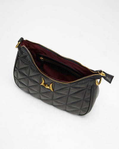 Loyal Black Quilted Leather Bag