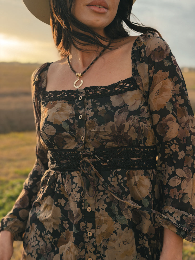 Open Range Maxi Dress - Black