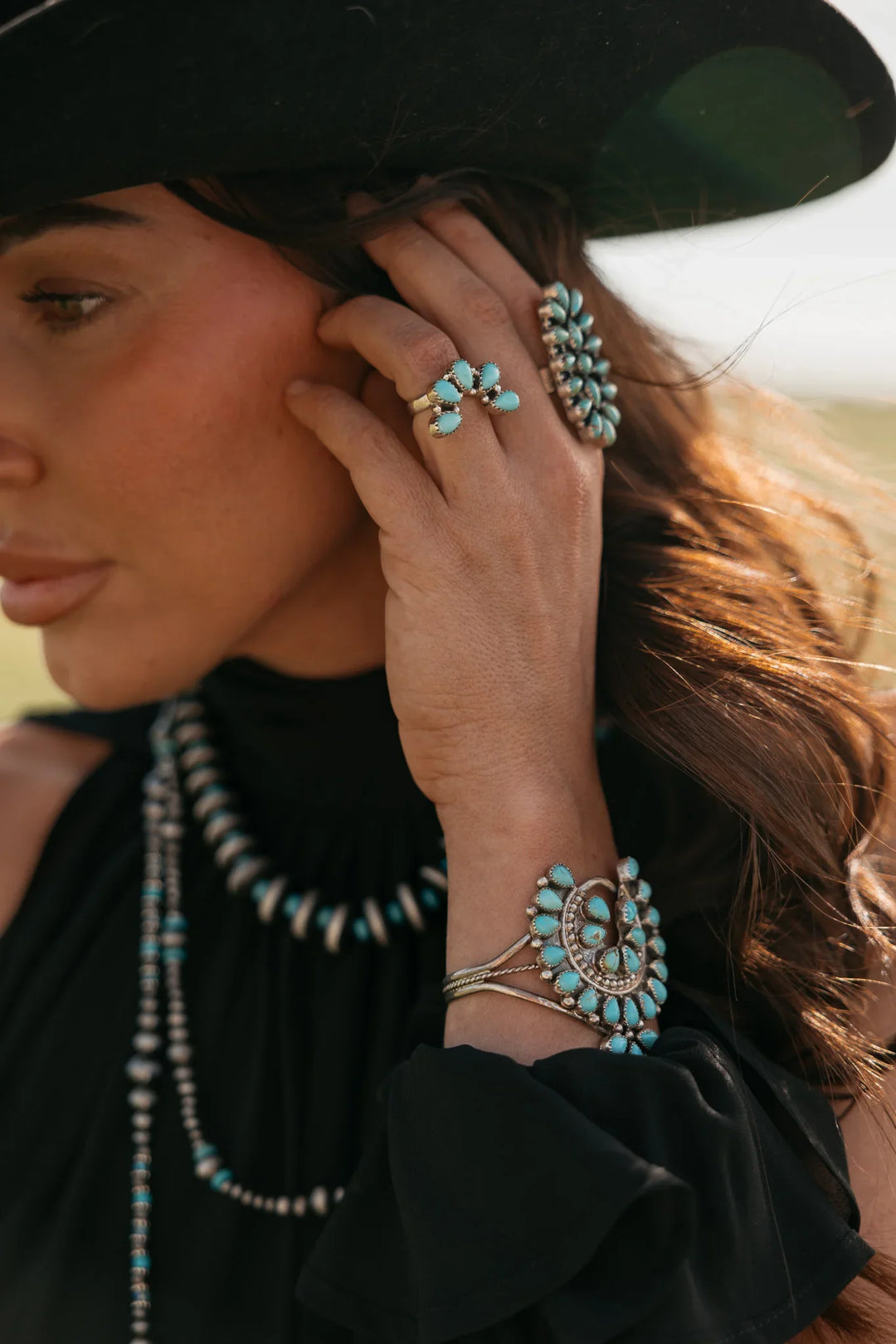 Authentic Kingman Turquoise Naja Cuff – By EJA