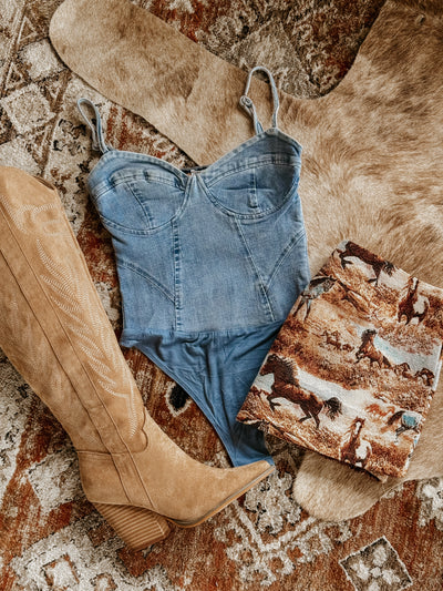 The Denim Bodysuit